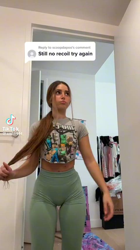 bubble butt clothed jiggling latina leggings tiktok gif