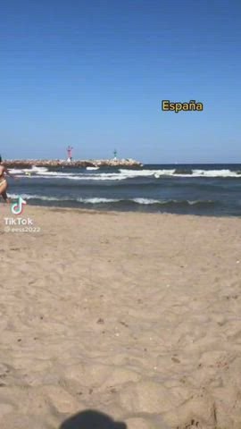 Beach Nipple Nipples Tits Topless gif