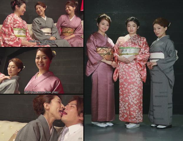 Maki Hojo, Ryu Enami, and Marina Matsumoto - Mature Women Kimono Orgy (Subtitled