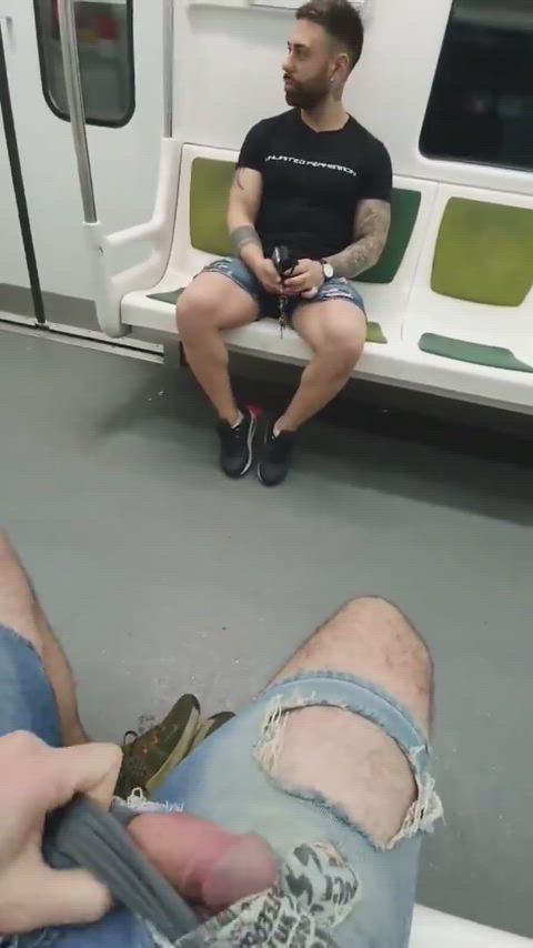 sucking on subway