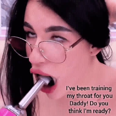 Daddy Daughter Deepthroat Fuck Machine Taboo gif