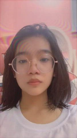 18 years old ahegao asian cute gamer girl glasses pinay selfie teen gif