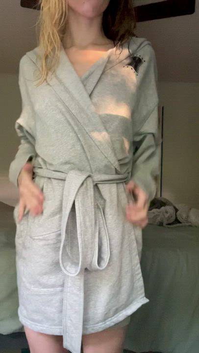 Do you want to see me reveal what’s under my robe?