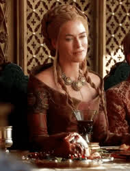 The Queen, the morning after you two hooked up in secret... [Lena Headey]