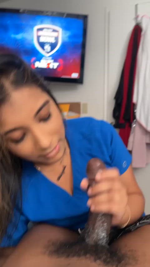 bbc blowjob doctor messy gif