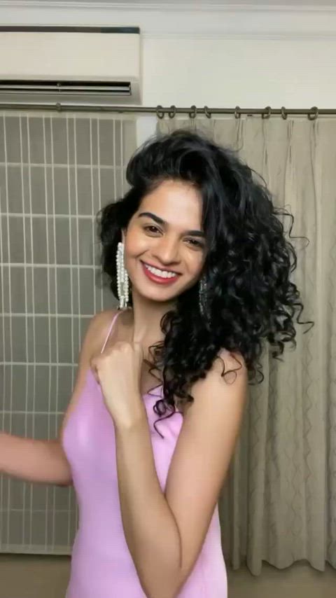 curly hair cute indian gif