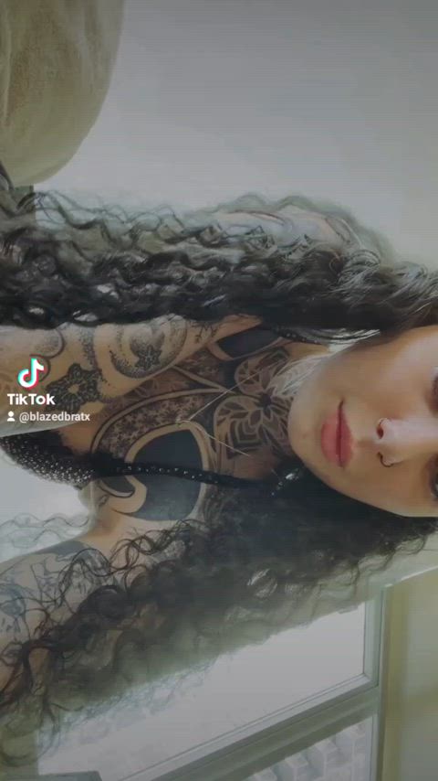 mistressmercyrage tattoo tiktok alt-girls pale-girls suicide-girls gif