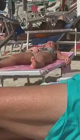 beach masturbating public gif