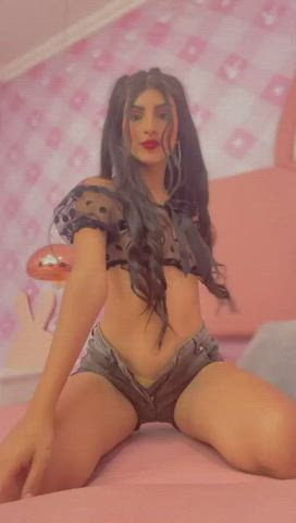 chaturbate colombian latina sensual skinny small tits gif
