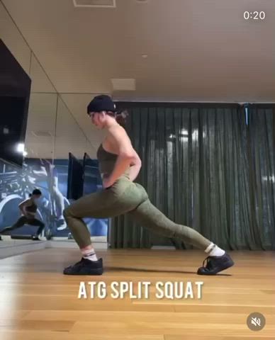 Ass Muscular Girl Stretching gif