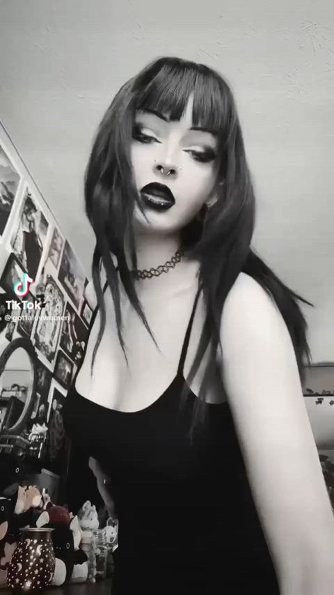 goth nipple piercing pierced gif