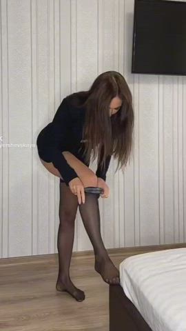 Dressing Nylons TikTok gif