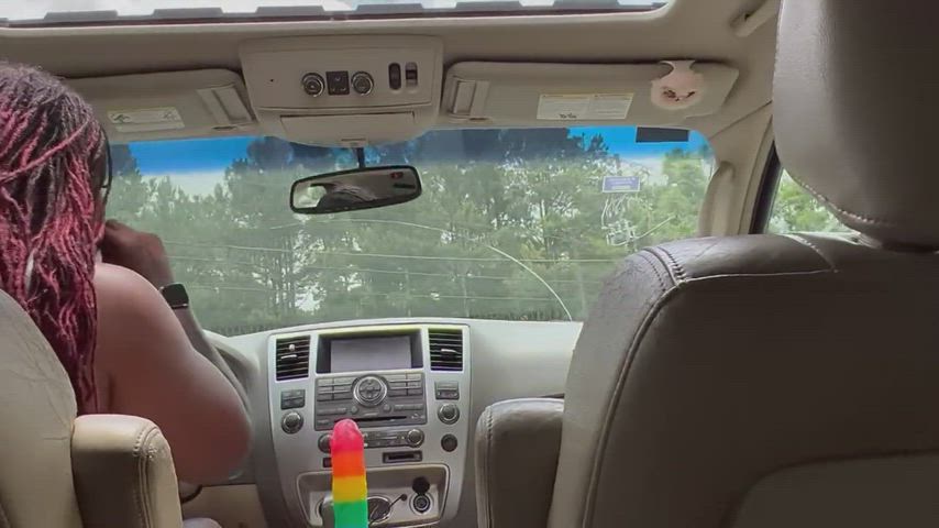 amateur big ass car dildo ebony public riding solo r/caughtpublic gif