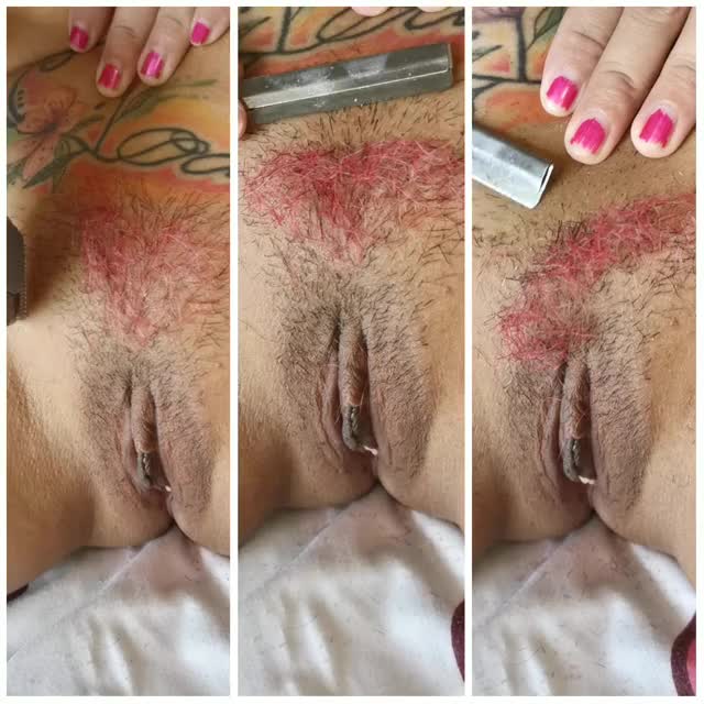 (F) Shaving my pussy