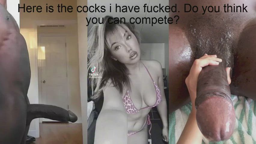 BBC BabeCock Big Dick Bikini Caption Cheating Girlfriend Interracial Split Screen