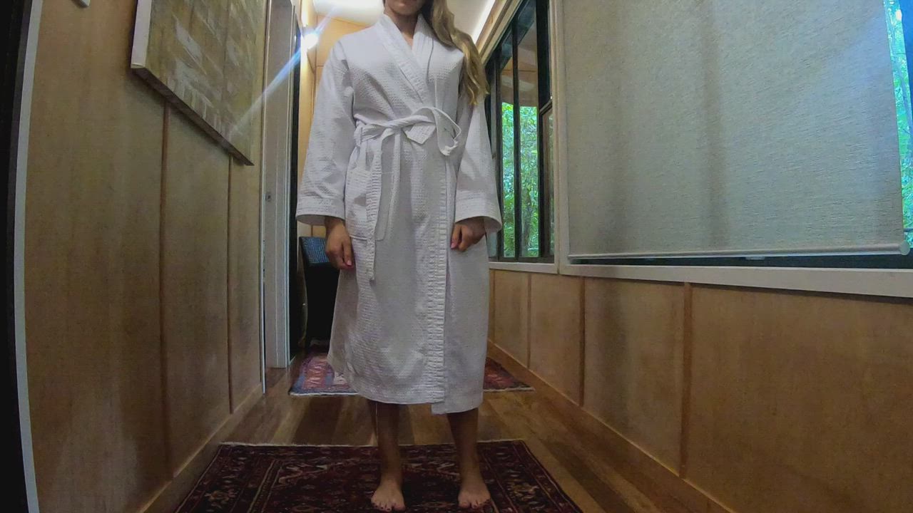 Lockdown means I walk around in a robe all day