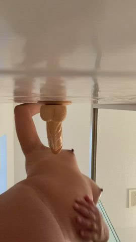 Ass Clit Rubbing Dildo Dirty Talk Masturbating POV Tits gif