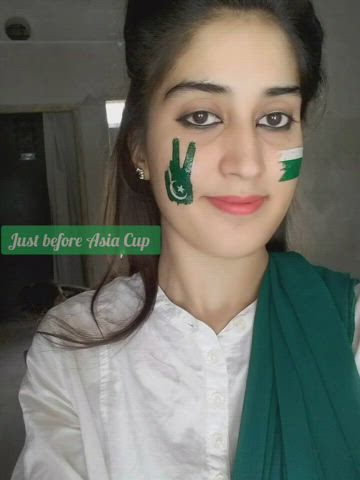 [Must Watch] Cute paki Girlfriend Supporting her team before Asia Cup🍑🔥💦(Don't