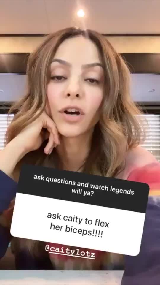 Tala Ashe asks Caity Lotz to flex her bicep; Caity abides