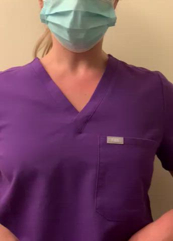 How about a titty drop in scrubs?