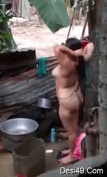 Desi Beautiful Bhabhi Having A Nude Bath Outdoor 🔥😋 (Full Video Link In Comments)