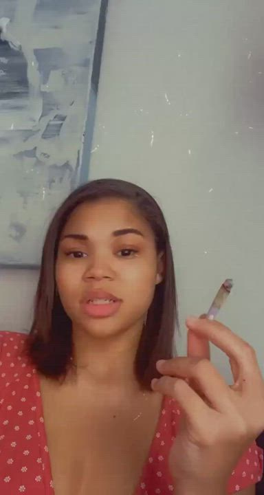 Ebony Mistress Smoking gif