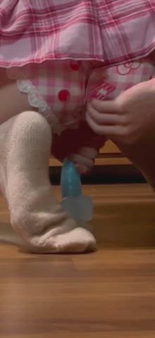 ass dildo pink gif