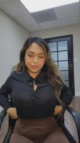 big tits brunette tits gif