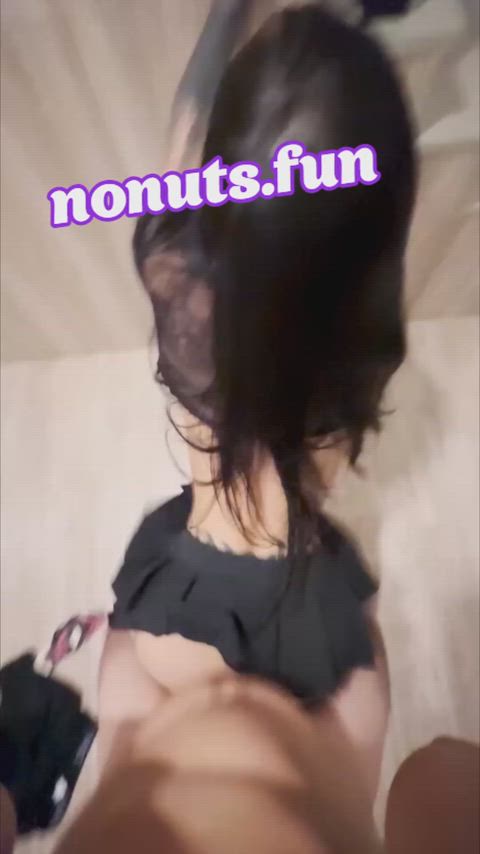 asian ass homemade latina nsfw sex skirt standing doggy teen tiktok gif