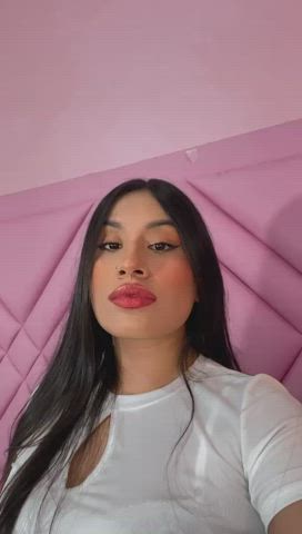 Big Tits Latina Lips Long Hair Model Piercing Tongue Fetish Webcam Wet Pussy gif