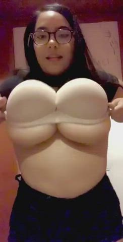 Big Tits Cute Glasses Huge Tits Latina gif