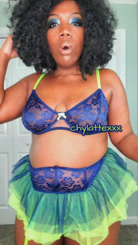 ebony lingerie mom smoking gif