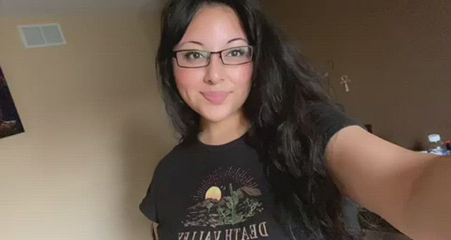 big tits boobs glasses huge tits latina tits titty drop titty-drop gif