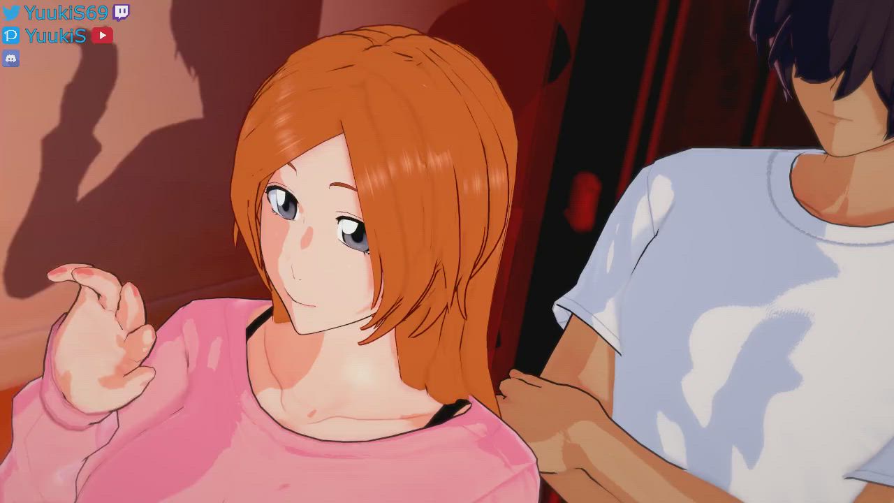 Animation Cheating Groping Massage Redhead Wife gif