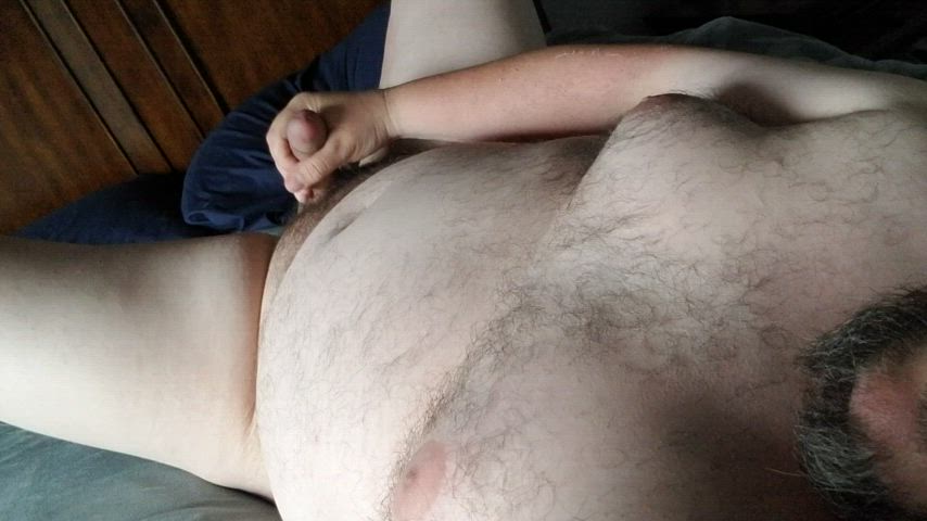 Bear Chubby Cumshot Daddy NSFW gif