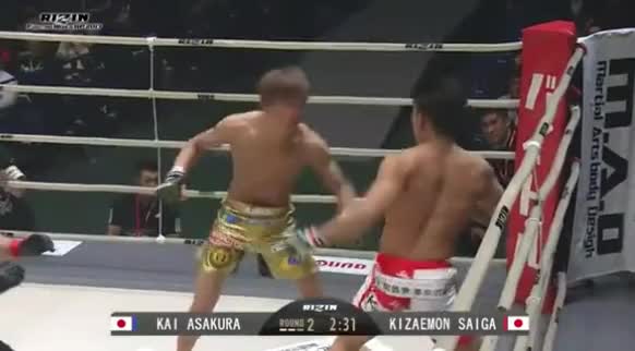 Kai Asakura KO's Kizaemon Saiga