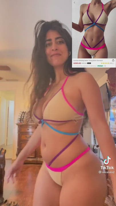 Bikini Curvy Latina Swimsuit gif