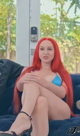 BBW Feet Feet Fetish Foot Fetish High Heels Redhead Skylar Vox gif