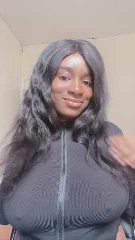 Amateur Boobs Ebony Huge Tits Natural Tits OnlyFans Pornstar Tits gif