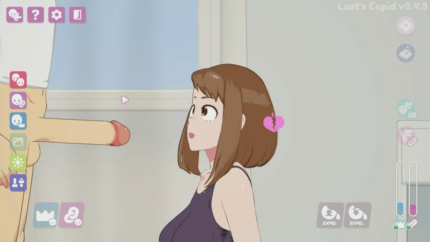 Ochako training her throat res