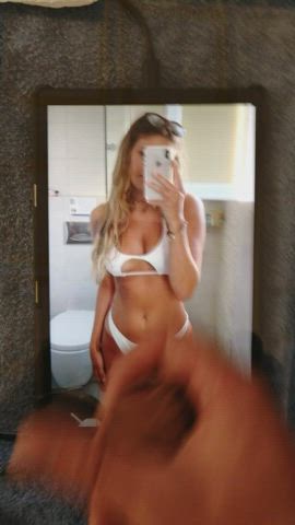 bikini blonde panties selfie skinny teen tribute gif