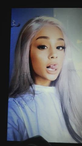 Ariana Grande Cum Tribute gif