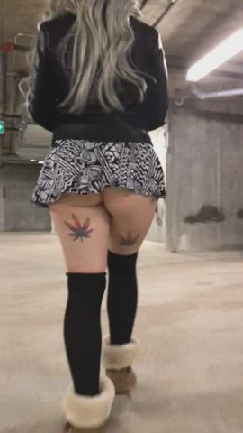 Amateur Ass POV Public Skirt Upskirt gif