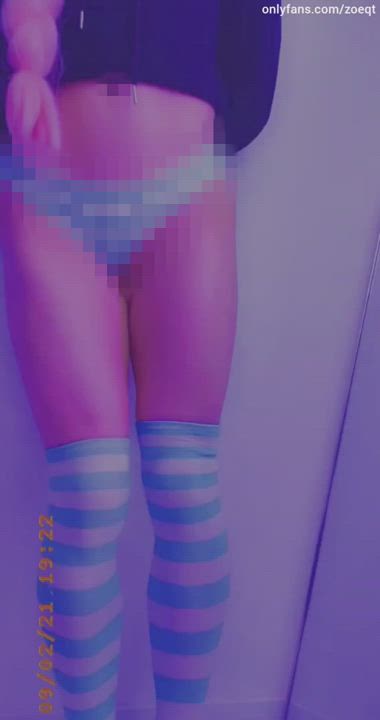Cute striped panties and socks.