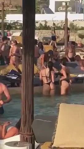 Bikini Pool Twerking gif