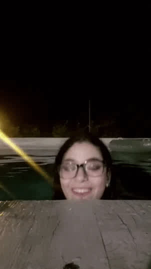 big tits huge tits pool gif