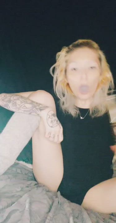 Blonde Clothed OnlyFans Pale Tattoo gif