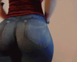 ass clothed tease gif