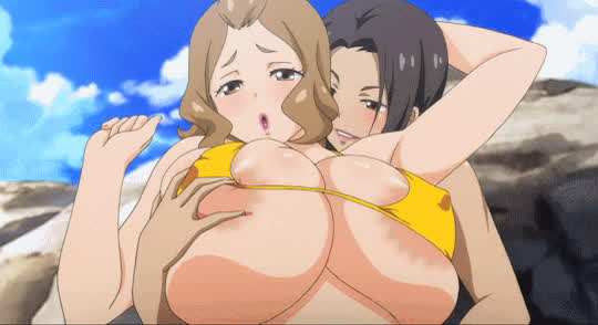 Big Tits Chubby Ecchi Groping Hentai Swimsuit Yuri gif