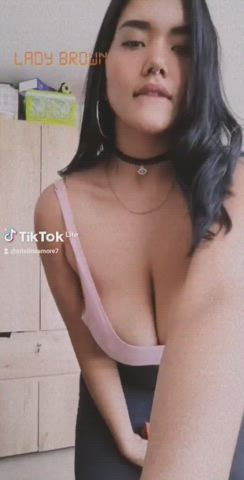 Big Tits Boobs Camgirl Colombian TikTok gif
